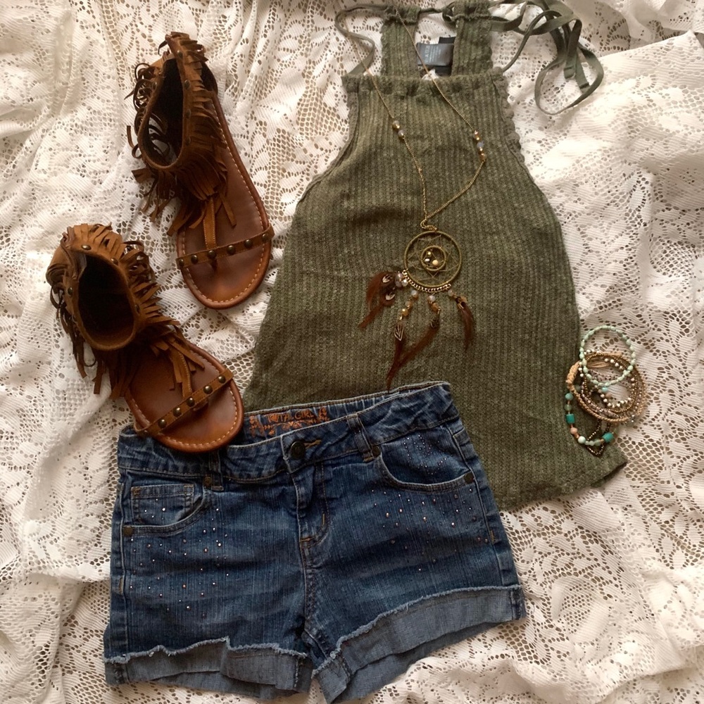 Strappy Sweater Tank Top